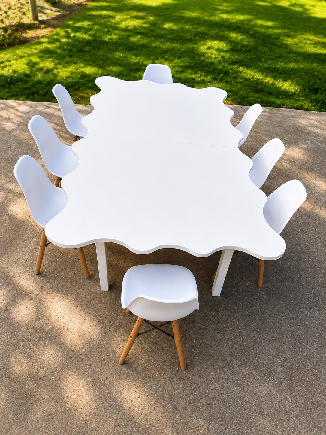 Kids table and chair rental setup 5